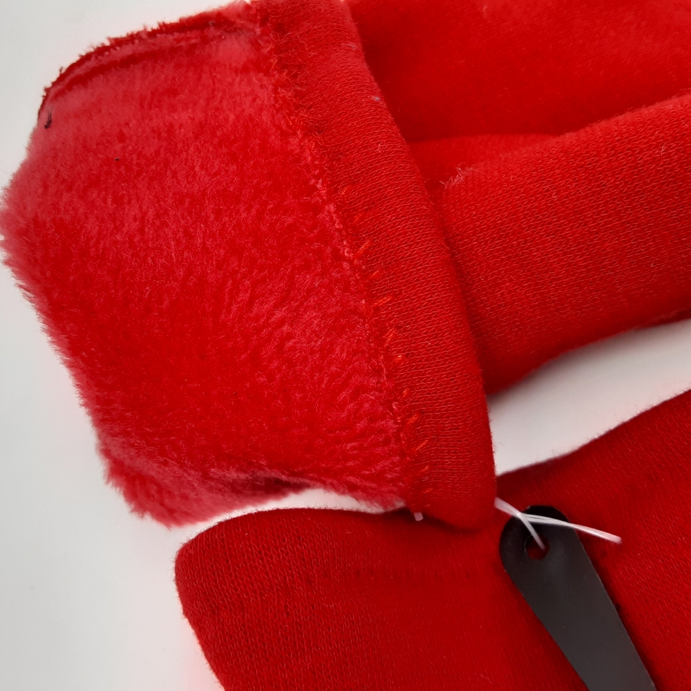 Red Pearl & Rhinestones Gloves - Picture 2 of 5